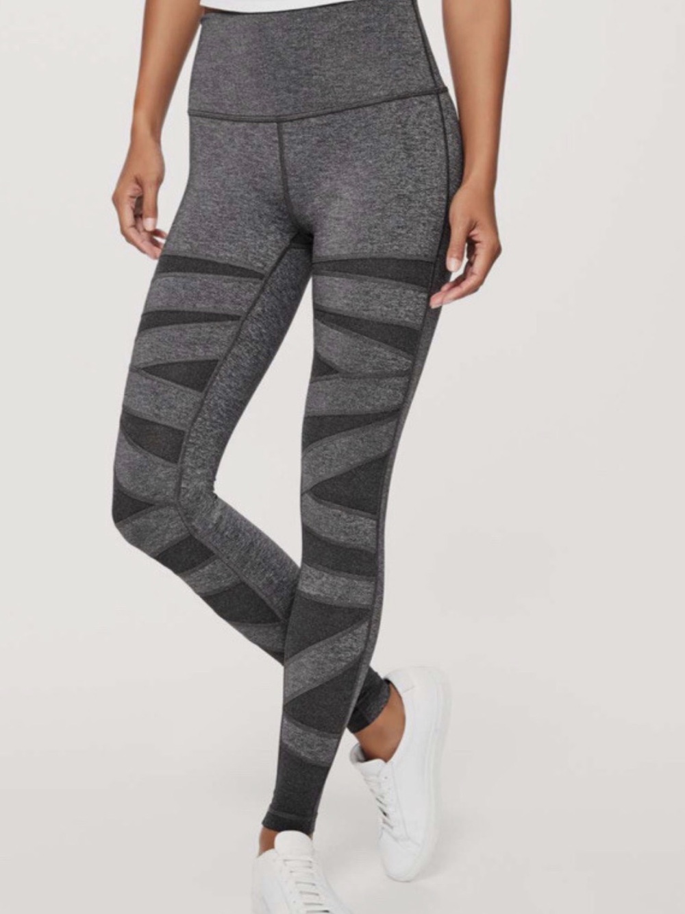 lululemon athletica Dark Gray Patterned High-Waist Leggings